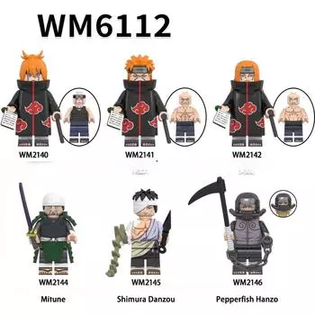 WM6112 Наруто Доступный строительный блок Амин Фигурки Мини-игрушки Рождественский подарок для детей