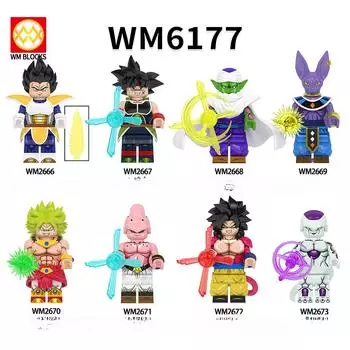 WM6177 японские приключенческие телешоу, мини-строительные блоки, кирпичи с шариками, экшн-фигурки, развивающие игрушки для детей, подарки