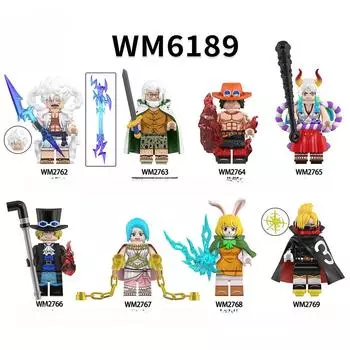 WM6189 персонажи мультфильма, строительные блоки, аниме, экшн-фигурки, аксессуары, модель, кирпичи, игрушки для детей