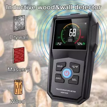 WM700A Wood Moisture Meter Full Angle Wall Detector Tester Concrete Wall Moisture Scanner Water Leak Detector