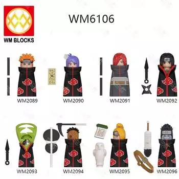 WM блоки аниме фигурку строительные блоки кирпичи фигурки головы развивающие игрушки для детей подарок