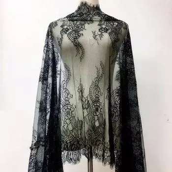 WM, Кружевная бейка, 3 метра, мягкая, черно-белая, Юбка из ткани, шитье, кружевная бейка для ресниц, Сетчатое кружево, Свадебные украшения чёрный