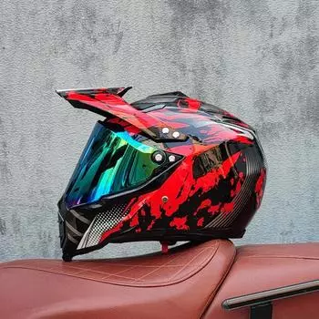 внедорожный шлем каска для езды по бездорожью дорожный внедорожный всесезонный раллийный шлем dot сертифицированный полный шлем мотоциклетный шлем каско M