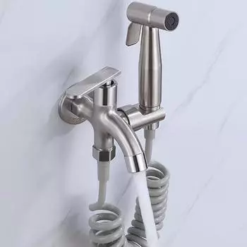 Wo Way Tap Смеситель для ванной комнаты с держателем для биде, 1 в 2, двухсторонний кран, кран для воды, дизайн держателя распылителя для унитаза Tap Faucet