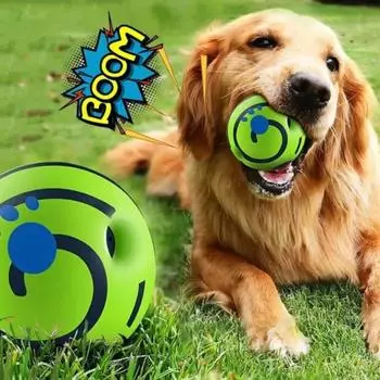 Wobble Wag Giggle Glow Ball Интерактивная игрушка для собак Забавные звуки хихиканья, когда их катают или встряхивают Домашние животные лучше всего знают, как их показывают по телевизору 8.8cm