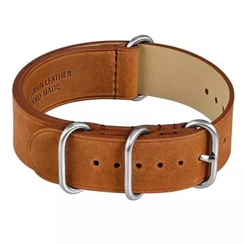 [WOCCI] ремень для часов из натуральной кожи Zulu 20 мм сменный ремешок для часов винтажные кожаные ремешки для часов бронзово-коричневый