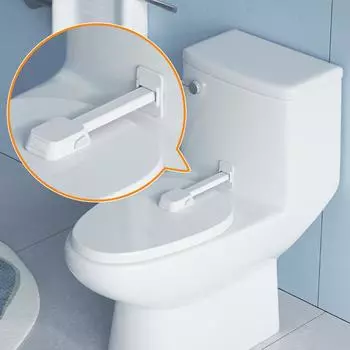 WOKE 1 шт. Детский замок для унитаза, замок для сиденья унитаза для безопасности ребенка, замок для крышки унитаза, подходит для большинства унитазов, инструменты не требуются (белый) белый