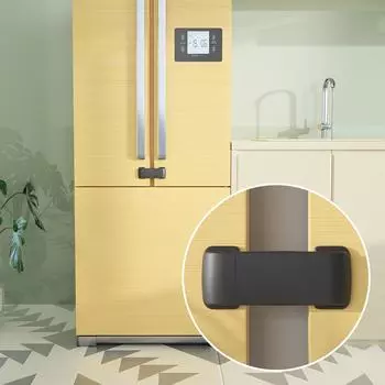 WOKE 2 шт. Детский замок для французской двери холодильника, замок для двухдверного холодильника с защитой от детей, замок для шкафа для малышей и младенцев белый