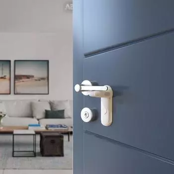 WOKE 2 шт. Дверные замки для защиты от детей и домашних животных, замки для дверных ручек для малышей, детские замки безопасности для малышей (белый) белый