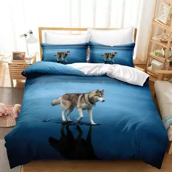 Wolf And Crow Bedding Set Famous Anime Duvet Cover Sets Comforter Bed Linen Twin Queen King Single Size Dropshipping Gift EU Single135x200cm