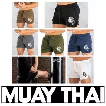 Wolf Muay Thai Kick Boxing MMA Mixed Marcial Art Shorts Men Women Unisex Elastic Belt Quick Dry Airwear Sport Gym Fitness Workout M