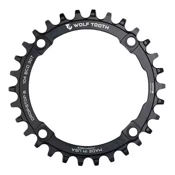 Wolf Tooth 104 BCD Chainring 34T B Drop-Stop чёрный