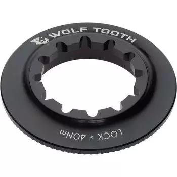 Шлиц ротора Wolf Tooth Centerlock, черные зубцы, совместимые с осью 12 мм, внутреннее стопорное кольцо 9 мм QR,