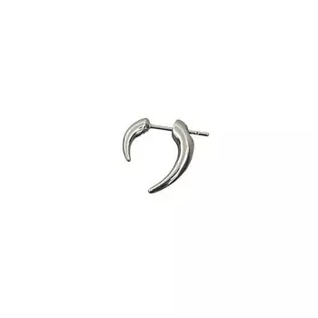 Wolf Tooth Ear Studs High-Grade European and American Personality Unique Cold Wind Crescent Earrings American Sweet Cool Earrings for Men and Women single spike Crescent earrings