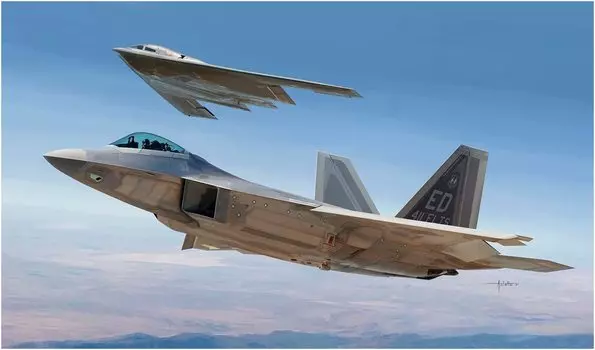 Wolfpack Design US Air Force Raptor Edwards Air Force Base Premium Edition Пластиковая модель WOLWP17210 Литье Цвет 1/72 F-22A