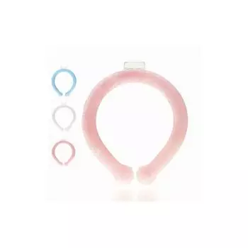 волнующее кольцо, прохладное кольцо на шею, можно использовать многократно (С, розовый)