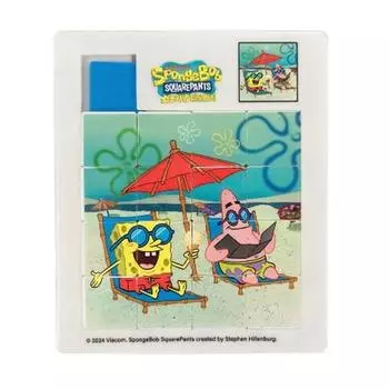 Wolseong Square Pants Spongebob 16 Sliding Puzzle Set, корейские популярные головоломки