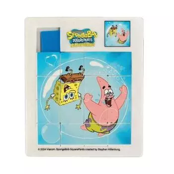 Wolseong Square Pants Spongebob 16 Sliding Puzzle Set, корейские популярные головоломки