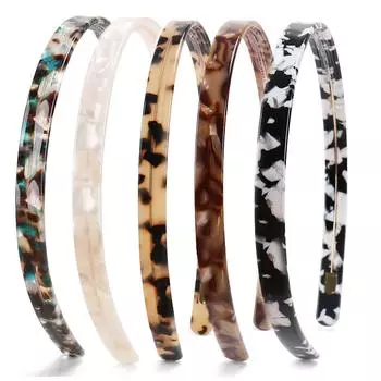 Женские ацетатные повязки для волос, высококачественные противоскользящие, нежные ацетатные повязки для волос, женские, для девочек, аксессуары для волос на лбу