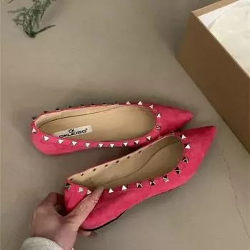 Женские туфли-балетки с острым носком, летние повседневные неглубокие лоферы, дизайнерский бренд, для ходьбы и спорта, женская обувь 35