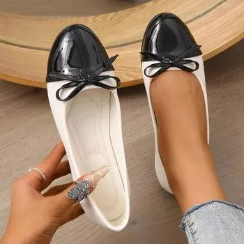 Woman Flats Spring Autumn Fashion Ballerina Flat Shoes Woman Slip-on Elegant Loafers Shoes Bow-knot Casual Flat Sneakers Women 35 бежевый