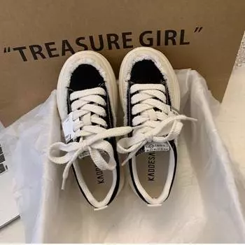 Woman Footwear Off White Sneakers Shoes For Women Round Toe Casual Lace Up Sports Athletic Offers Stylish Cheap Korean 39 35