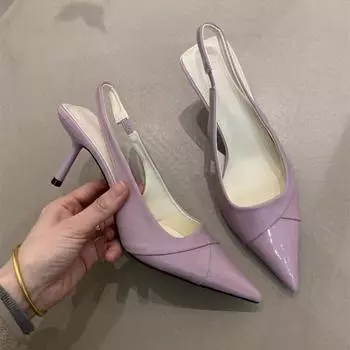 Woman Pointed Toe Sandals 2025 Summer Solid Color High Heels Elegant Shoes Sexy Stilettos Comfortable Women’s Sandals Size 35-42 35 белый