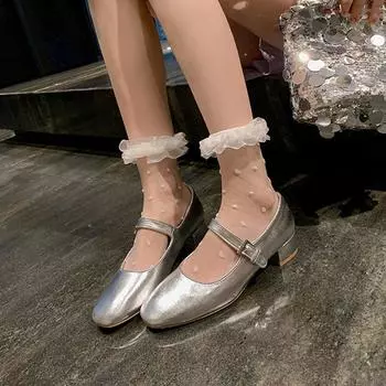 Женские туфли-лодочки в стиле ретро на низком каблуке из натуральной кожи, круглое платье из овчины, туфли Мэри Джейн в римском стиле на резине, высокие туфли-лодочки, тапочки-копытца, круглые 34 чёрный