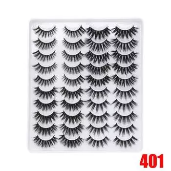 Woman s Fashion Eye Makeup Tools Handmade 3D Faux Mink Wispies Fluffies Thick Long False Eyelashes G401