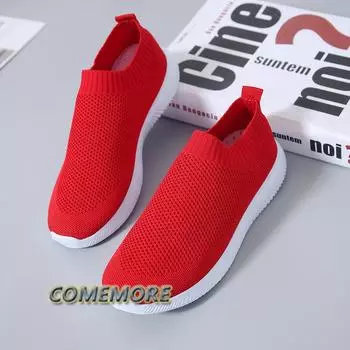 Woman s Sneakers Fashion Socks Footwear Casual White Sneakers Summer Knitted Vulcanized Shoes Women Autumn Tennis Female Slip-On 35 чёрный