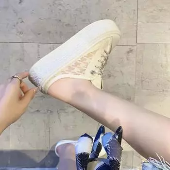 Woman Slippers Korea Style Slides Height Sandals Cheap Liquidation Summer Footwear Clappers Unique New Wholesale Shoes for Women 35