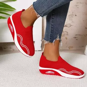 Woman Sneakers New Mesh Breathable Flat Anti-Slip Sneakers Woman Outdoor Trainer Lightweight Shoes for Women Zapatos De Mujer 36