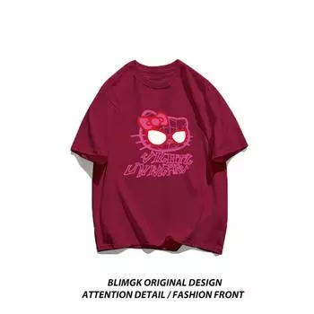 Женские футболки из хлопка высокого качества, свободные футболки в стиле аниме, свободные футболки для улицы с короткими рукавами S