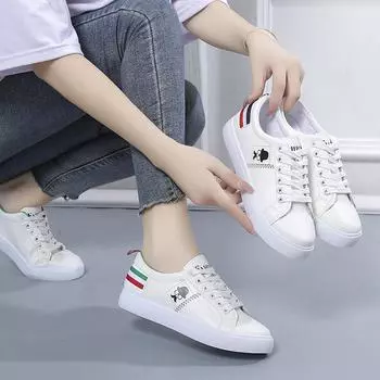 Women 2024 New Korean Version of Board Shoes Casual Fashion Comfortable Four Seasons Students Low-top Women s Shoes 35 белый