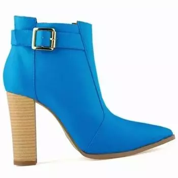 Women Ankle Boots Winter Autumn Fashion Pointed Toe 11cm Thick High Heels Lady Shoes Heeled Sexy Nightclub Red Short Boots 35