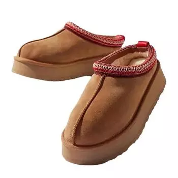 Женские ботильоны для снега, женские зимние новые меховые короткие плюшевые теплые туфли на плоской подошве, тапочки, туфли на платформе, шлепанцы, замшевые ботинки 35