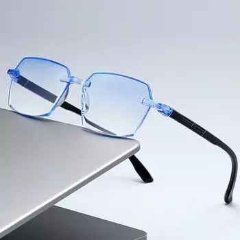 Женские очки для чтения с защитой от синего света, мультифокальные фотохромные очки для чтения, очки для близи и дали, спортивные очки для дальнего зрения +4,0 Strength 1