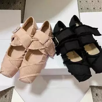 Women Ballet Dance Shoes Flats Square Toe Designer Shoes Elegant Autumn New Brand 2024 Dress Walking Fashion Party Zapatos Mujer 38