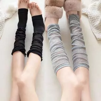 Женские балетные сапоги с манжетами, милые чулки для девочек, прозрачные длинные носки с рюшами розовый