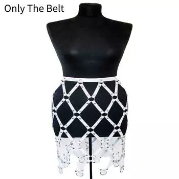 Women Belt Leather Punk Dress Gothic Harness Rave Stage Costume Performance