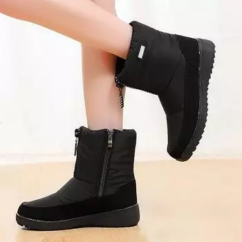 Women Boots 2024 New Winter Boots With Platform Shoes Snow Botas De Mujer Waterproof Low Heels Ankle Boots Female Women Shoes 36