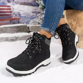Women Boots Platform Non-slip Snow Boots Women Winter Fur Warm Ankle Shoes for Women Waterproof Thigh High Boots Botas De Mujer 36 чёрный