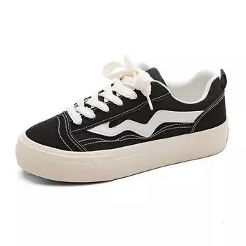 Women Canvas Shoes Women Fashion Summer Casual Sneakers Student Casual Shoes Low Top Woman Vulcanize Shoes 2024 Spring Autumn 35 чёрный