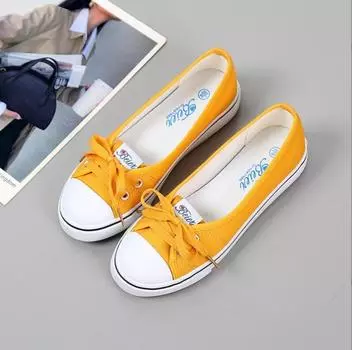 Women Canvas Small White Shallow Cut Summer Flat Sport Casual Ladies Soft Shoessneakers Zapatos De Mujer Sneakers 35 чёрный