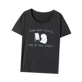 Women Cartoon Animal Letter T Shirt Female Tee Shirts Casual Trendy Round Neck for Daily Wear S