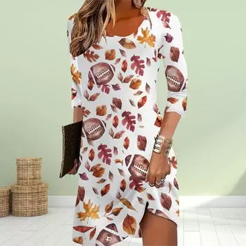 Женское повседневное платье с принтом зеленой лилии, платья для женщин с круглым вырезом и коротким рукавом, большие размеры XS красный