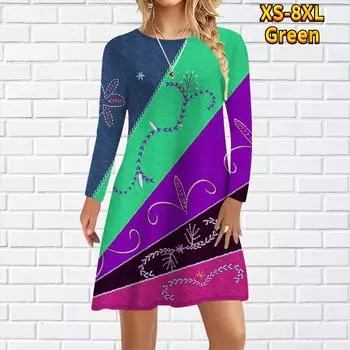 Женское повседневное платье с принтом колоса пшеницы Тотем Платья для женщин О-образным вырезом с коротким рукавом Платье размера плюс XS красный