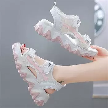 Women Casual Fashion Breathable Ladies Shoes 2024 Summer Thick Bottom Wear-Resisting Platform Shoes Female Comfortable Sandals 37 серый