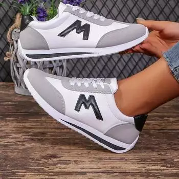 Women Casual Shoes 2024 New Quality Lace Up High Outdoor Walking Flats Women Sneakers Fashion Breathable Shallow Shoes for Women 35 зелёный