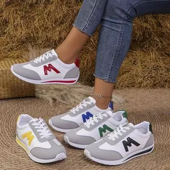 Women Casual Shoes Spring New Round Head Deep Mouth Casual Sneakers Women Light Versatile Breathable Cross Lace Shoes for Women 35 чёрный